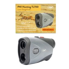 Laserový diaľkomer PNI Hunting TL700 1100 m, 7× zoom, IP54, meranie vzdialenosti a rýchlosti, pre lov, golf, streľbu