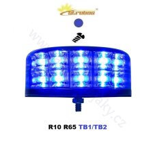 LED maják modrý 12/24V, pevná montáž, 24x LED 3W, R65 LED maják modrý 12/24V, pevná montáž, 24x LED 3W, R65