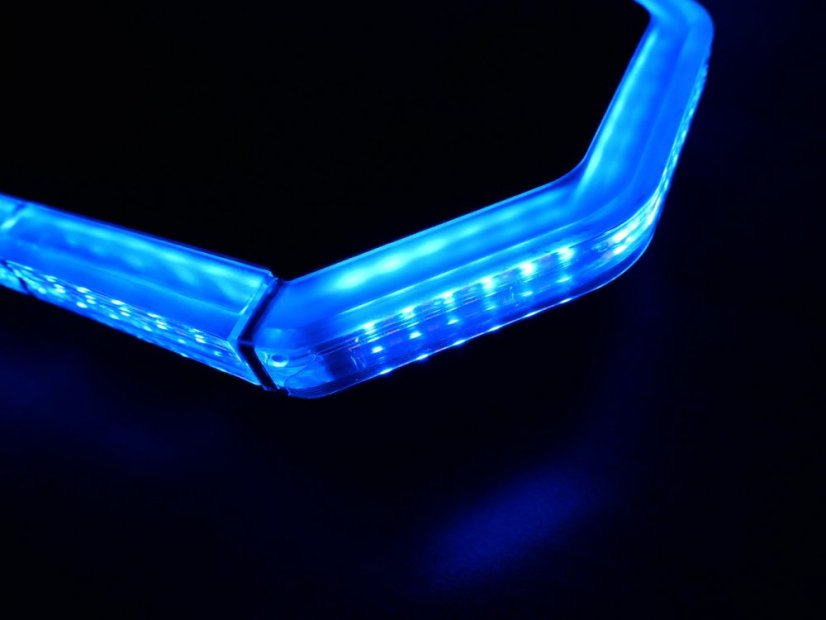 LED lightbar 1240mm, orange, red/blue+white, 10-30V, ECE R65