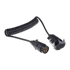 Prodlužovací kabel 2,3 m spirálový, 1x zástrčka, 1x zásuvka 7pin 12V