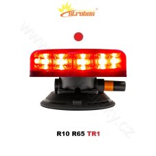 LED maják červený 12/24V, vákuový držiak 140Km/H, 12x LED 3W, R65