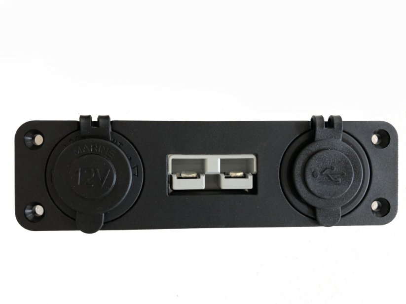 2x USB, CL + Anderson socket 50A in panel