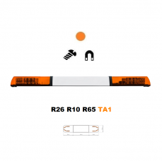 LED svetelná rampa Optima 90/2P 110cm, Oranžová, biely stred, EHK R65