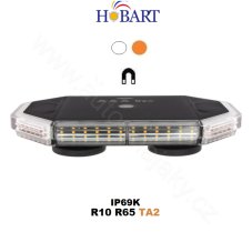 LED svetelná rampa 280mm, oranžovo-biela, magnet 10-30V, ECE R65