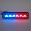 Warning light 6x4W LED, 12-24V, red-blue ECE R10