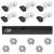 PNI House IP716J POE NVR video surveillance package, 6 PNI IP818J 8MP cameras and 6 20 meter UTP CAT6 cables included