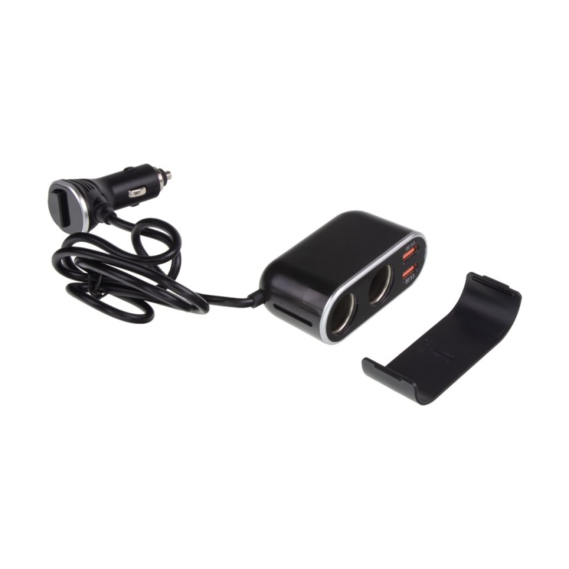 Dvojitá CL zásuvka s 2x USB nabíječkou a CL zástrčkou s voltmetrem