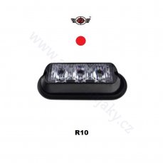 LED predátor červený 12/24V, 3X LED 1W, R10