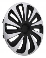14" CALIBER Carbon wheel covers (set) silver/black