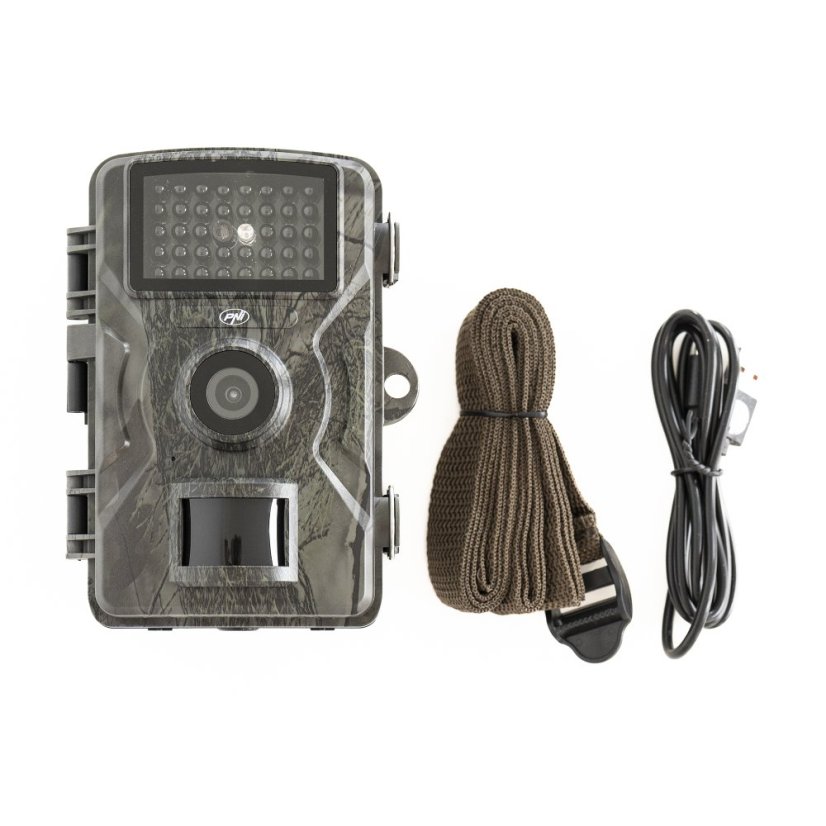 Lovecká kamera PNI Hunting 170C, foto 16 MP, video 4K, PIR 15 m, farebný displej, IP66, slot na micro SD kartu, zorné pole 120°, 38 LED diód