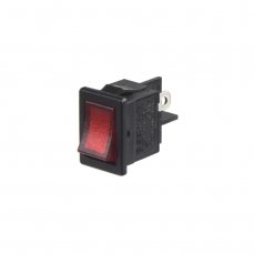 Square 10A Switch red with backlight