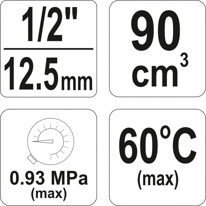 Regulátor tlaku vzduchu 1/2", max. 0,93 MPa, s filtrom (90 cm)