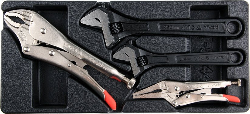 Drawer insert - 2x adjustable wrench 200/250mm, 2x self-locking pliers 250/125mm