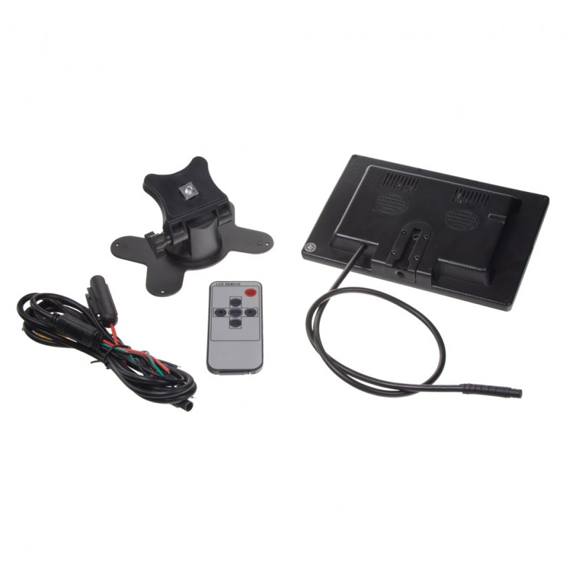 7" black LCD monitor for dashboard
