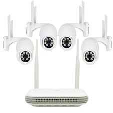 Súprava bezdrôtového video sledovania PNI House WiFi800 NVR a 4 vonkajšie kamery PNI IP840, 8MP, 4K, IP65