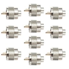 Sada 10 konektorov PNI PL259 pre kábel RG58 so pozláteným kolíkom 6 mm