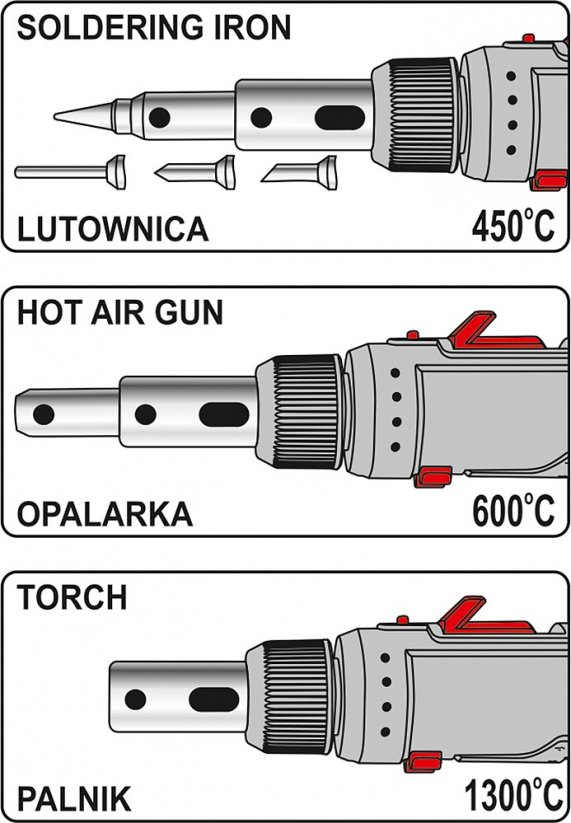 Plynová spájkovačka 3v1, 30-70W, 30ML