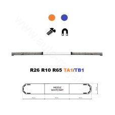 LED majáková rampa Montana 140cm, Modro-oranžová, EHK R65