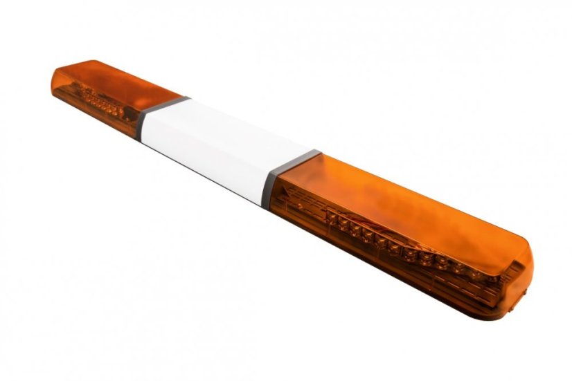 LED majáková rampa Optima 90 160cm, Oranžová, bílý střed, EHK R65 - Barva: Oranžová, Bílý střed: Ano, Kryt: Barevný, LED moduly: 4ml
