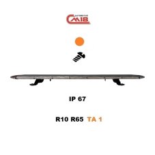 Slim LED majáková rampa oranžová 122cm, 12/24V, R65