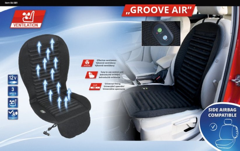 Seat cover with ventilation 12V GROOVE AIR