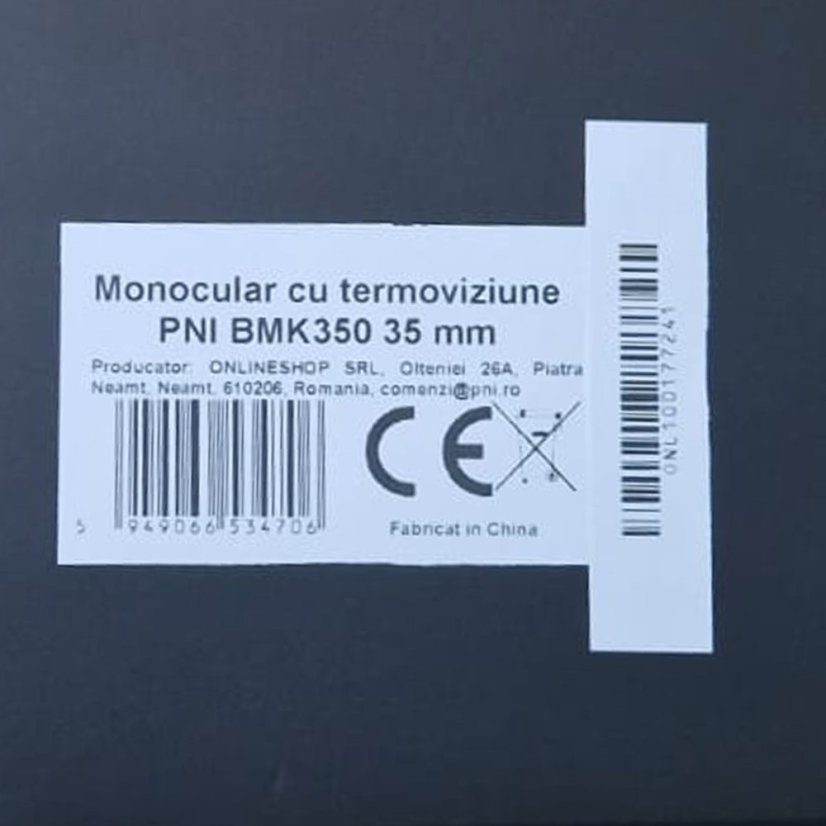 Termovízny monokulár PNI BMK350 35 mm, IP67, batéria 3400 mAh, 4-násobný digitálny zoom, 12-násobný optický zoom