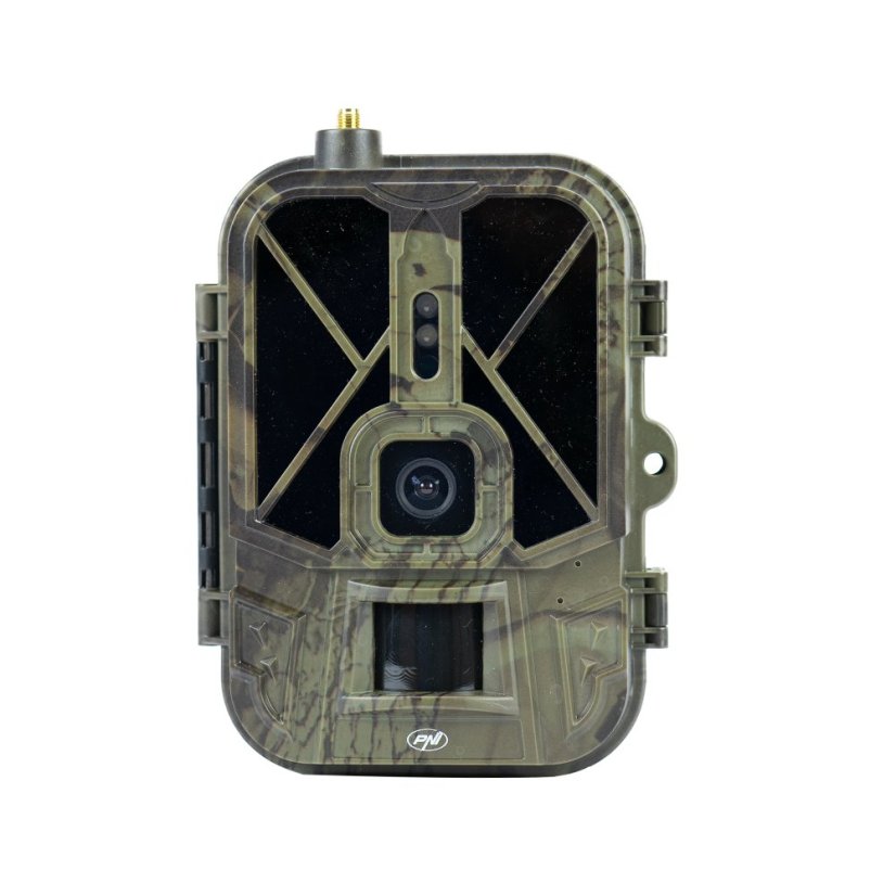 PNI Hunting 550C Game Camera with 4G LTE Internet Connectivity, including an 8000 mAh rechargeable battery