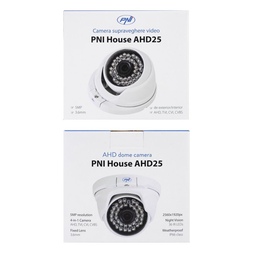 Dome kamera PNI House AHD25, 5 Mpx, 3,6 mm, IR 25 m