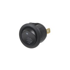 Switch round 20 A with green backlight symbol and red indicator light Switch round 20 A with green backlight symbol and red indicator light