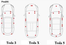 LED osvětlení interiéru/exteriéru Tesla