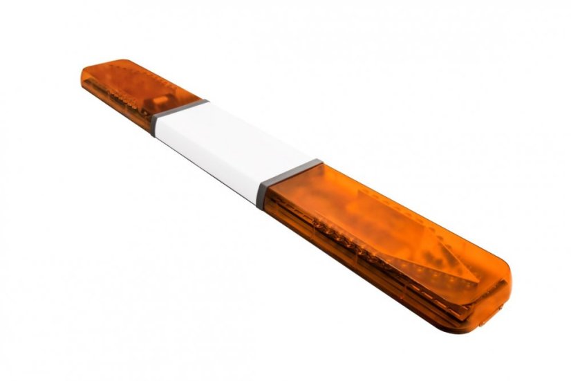 LED majáková rampa Optima 60 160cm, Oranžová, bílý střed, EHK R65 - Barva: Oranžová, Bílý střed: Ano, Kryt: Barevný, LED moduly: 4ml