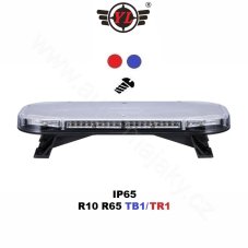 LED svetelná rampa 542mm, modro-červená, 12-24V, ECE R65