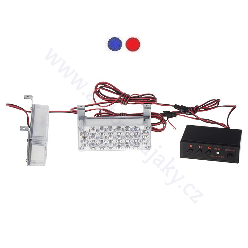LED flashing module external blue-red 12V