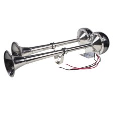 Dual-fanfára 465/410 mm, nerezová oceľ, 12V, elektromagnetický