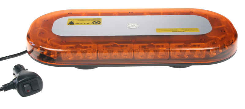 LED svetelná minirampa oranžová 12/24V, Magnetická, 42x LED 3W, R65