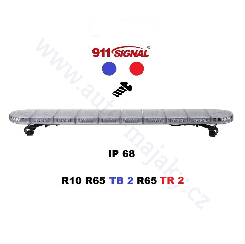 LED majáková rampa modro-červená 120 cm, 12/24V, ECE R65