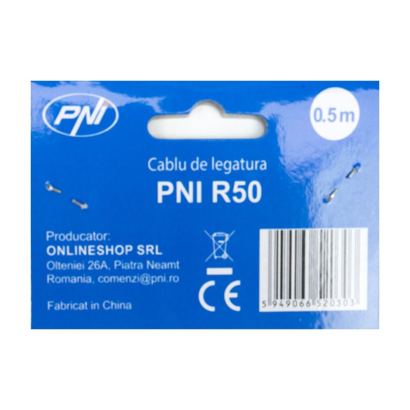 Propojovací kabel PNI R50 RG58, 2× PL259, délka 50 cm