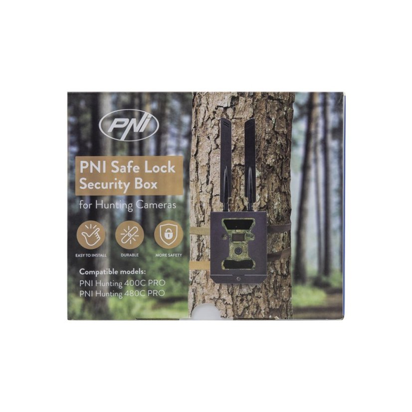 Bezpečnostní kovové pouzdro PNI Safe Lock pro lovecké kamery PNI Hunting 400C PRO a PNI Hunting 480C PRO