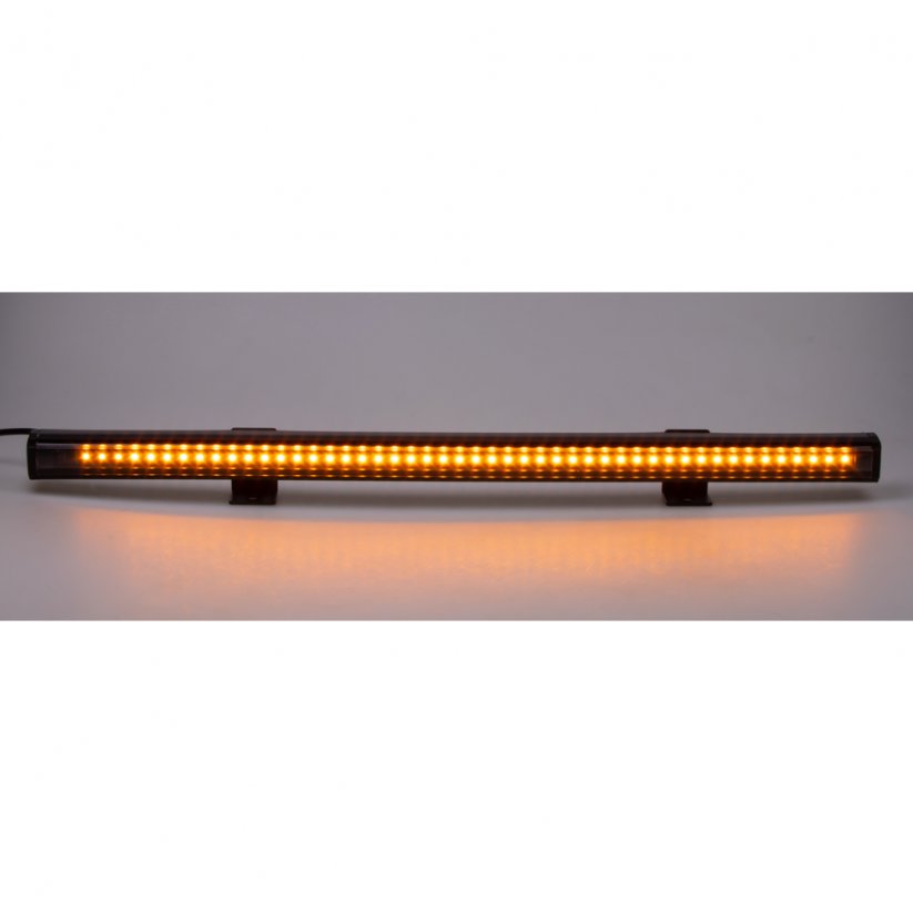 Rubber LED warning light outside, orange, 12/24V, 440mm