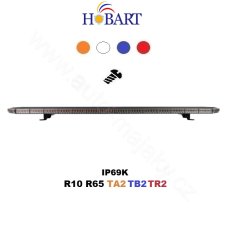 LED svetelná rampa 1240mm, oranžová, červená/modrá+biela, 10-30V, ECE R65