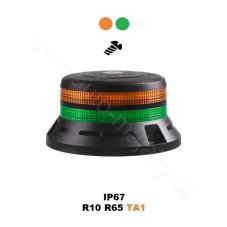 LED beacon, 12-24V, 48xLED green/orange, fixed mounting, ECE R65