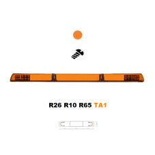 LED lightbar Optima 90/2P 140cm, Orange, ECE R65