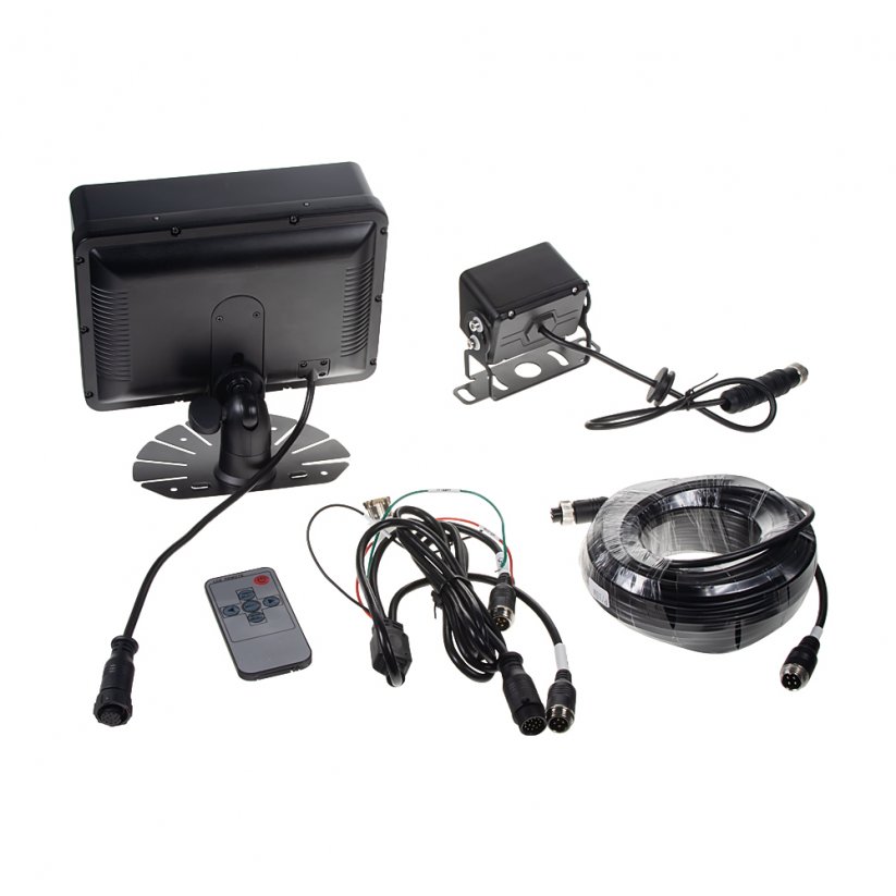 AHD set Monitor 7" odolný voči prachu/vode/nárazom, 2x4PIN vstup + kamera + 15 m kábel
