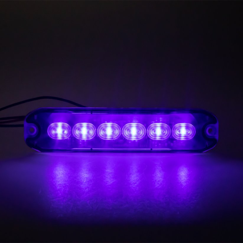 PROFI SLIM external LED warning light, blue, 12-24V, ECE R65
