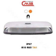 AKU LED rampa oranžová+biela, APP, magnet, 12-24V, 304mm, ECE R65 R10