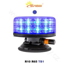 LED maják modrý 12/24V, vákuový držiak 140Km/H, 24x LED 3W, R65