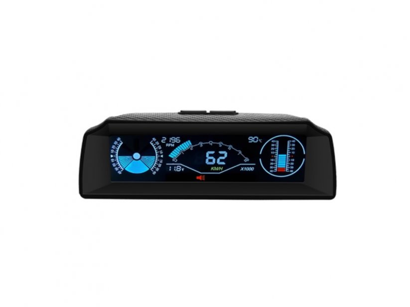 On-board DISPLAY 5.2" LCD, OBDII with built-in multi-axis gyroscope