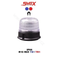 LED beacon, 12-24V, blue-red, magnet, ECE R65