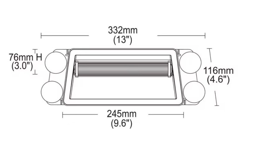PREDATOR LED vnitřní, 24x LED 1,5W, 12/24V, oranžový, ECE R65