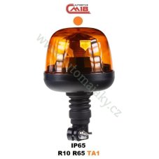 LED maják oranžový 12 / 24V, montáž na držiak, LED 10X 1,8W, R65